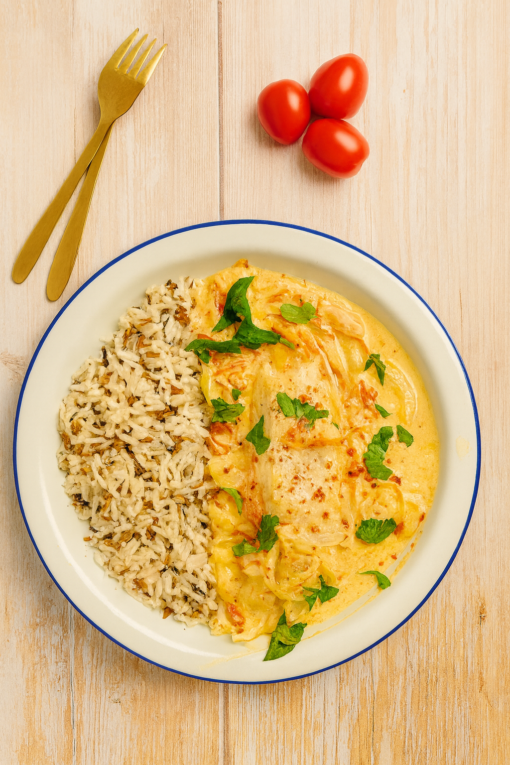 Saumon crémeux paprika-miel & tomates cerises